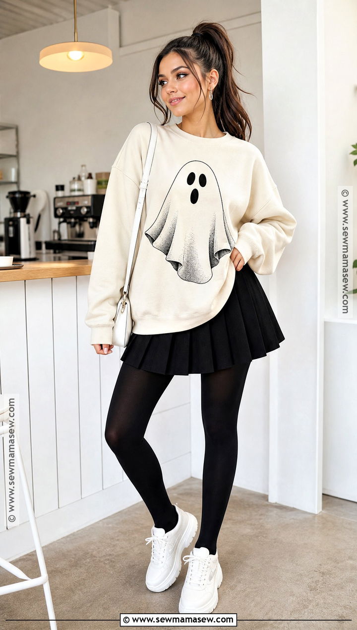 Ghost Graphic Halloween Outfit - 30 Halloween Themed Outfits