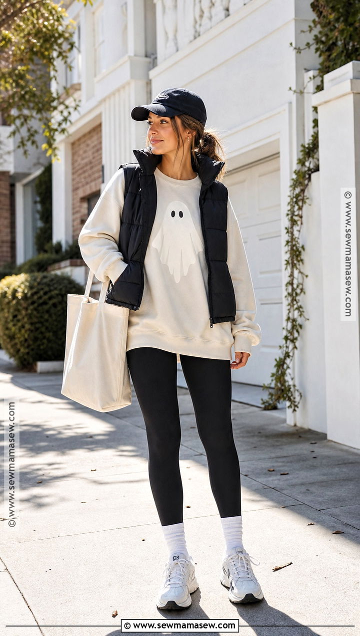 Ghost Graphic Sweatshirt Halloween Outfit - 40 halloween fits