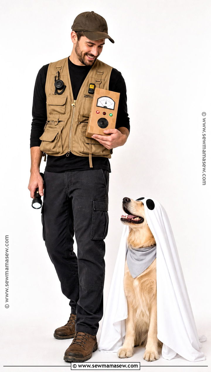 Ghost Hunter and Ghost Dog and Owner Costume - 30 dog and owner costumes