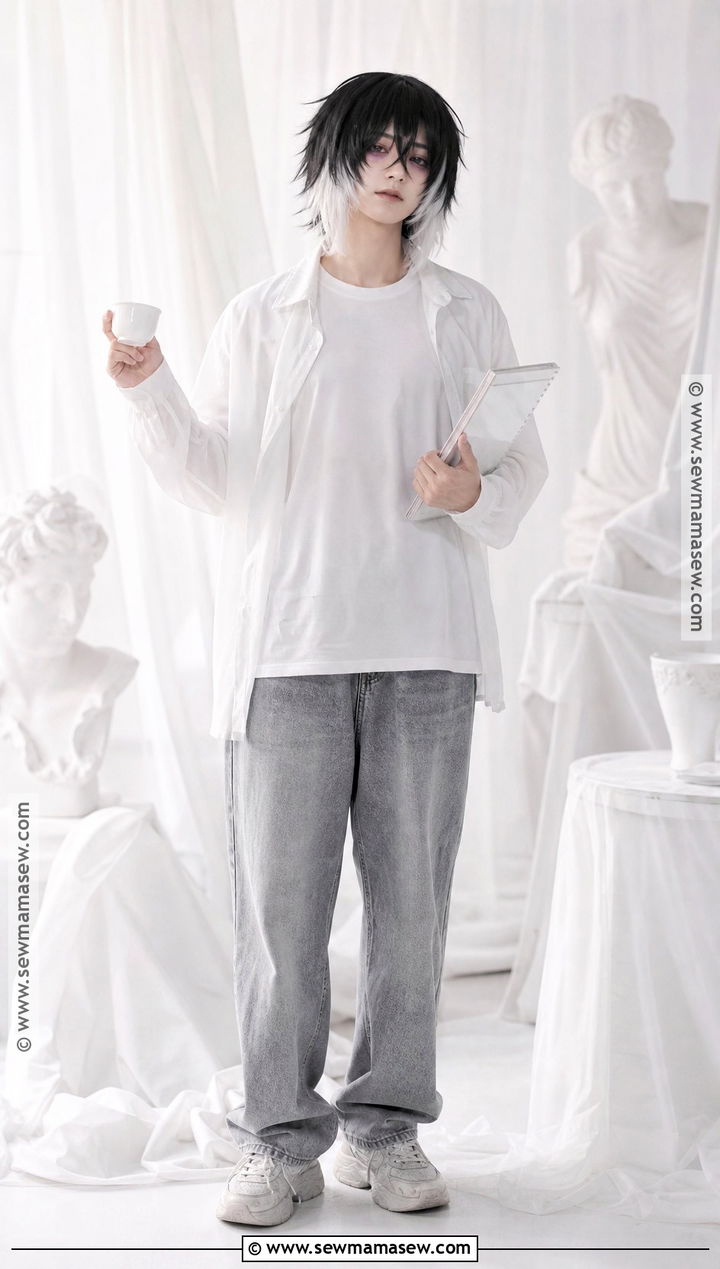 Ghost L Cosplay With Sheer White Layers - 40 l cosplay ideas