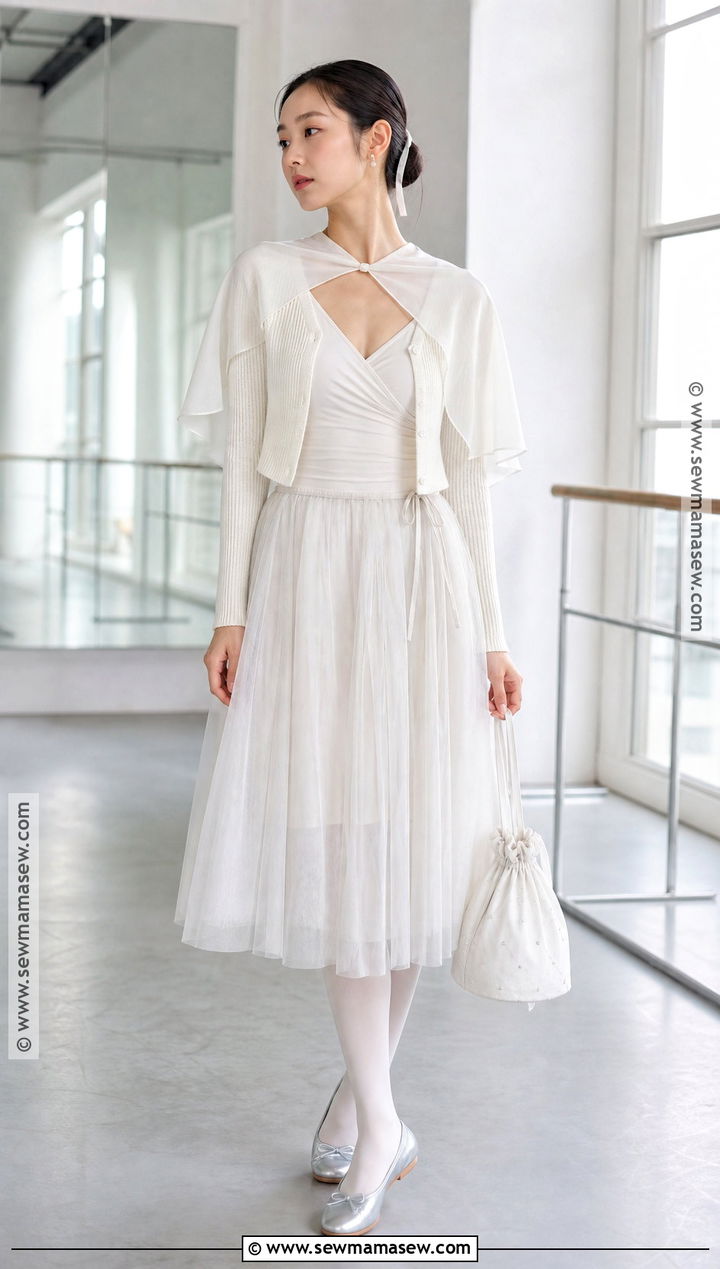 Ghost Outfit With Ballet Inspired Layers - 30 Ghost Outfit Ideas