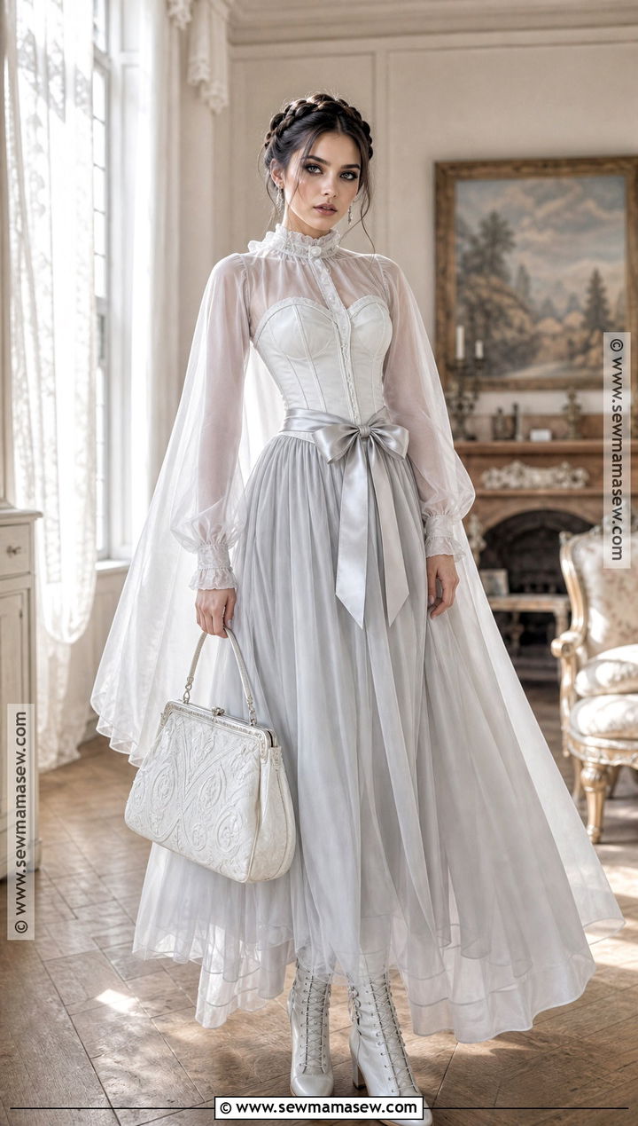 Ghost Outfit With Corset Style Top - 30 Ghost Outfit Ideas