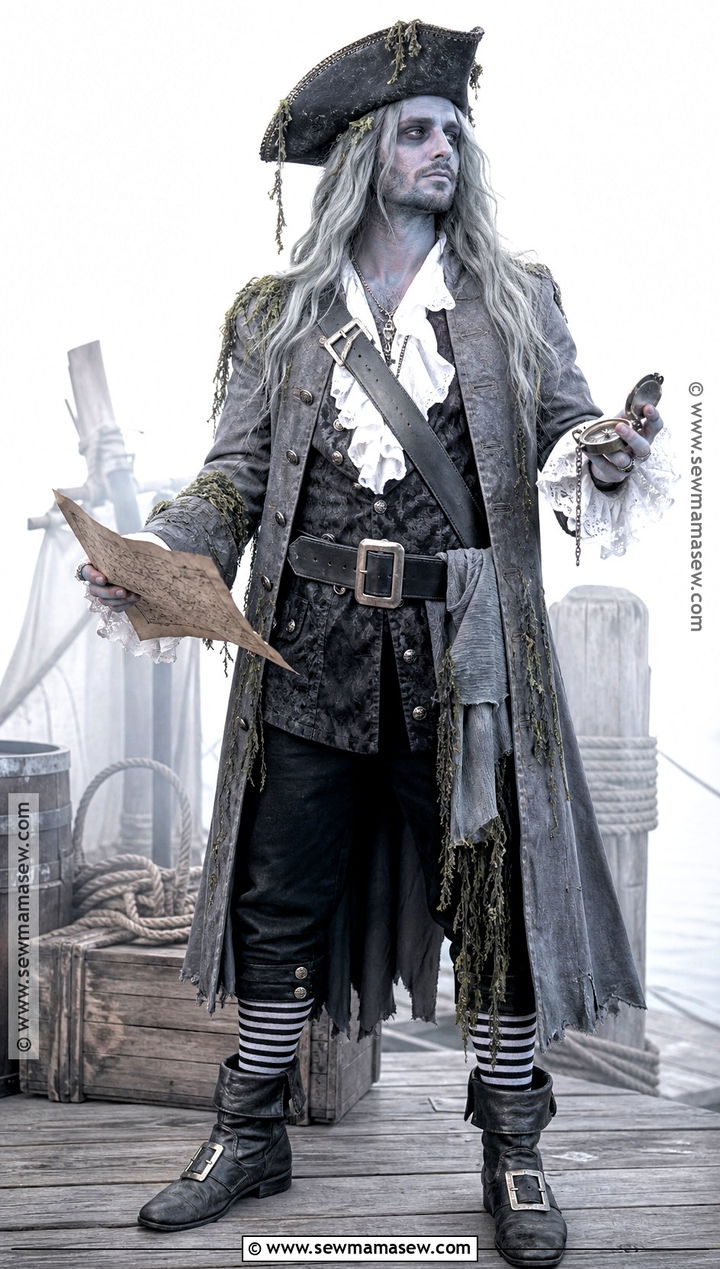 Ghost Pirate Captain Costume - 45 scary costumes