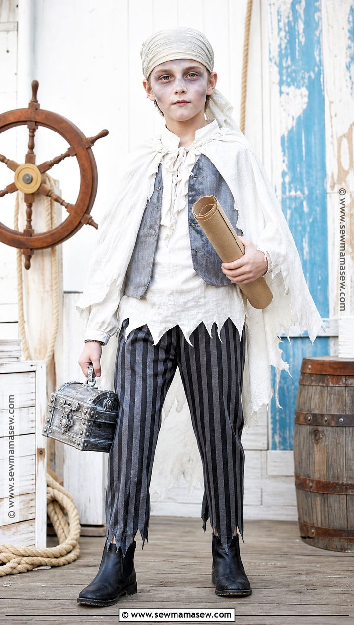 Ghost Pirate Costume - 30 kids ghost costume ideas