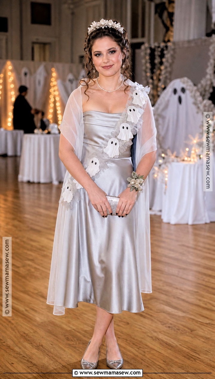 Ghost Prom Costume With Satin Dress - 30 ghost clothes