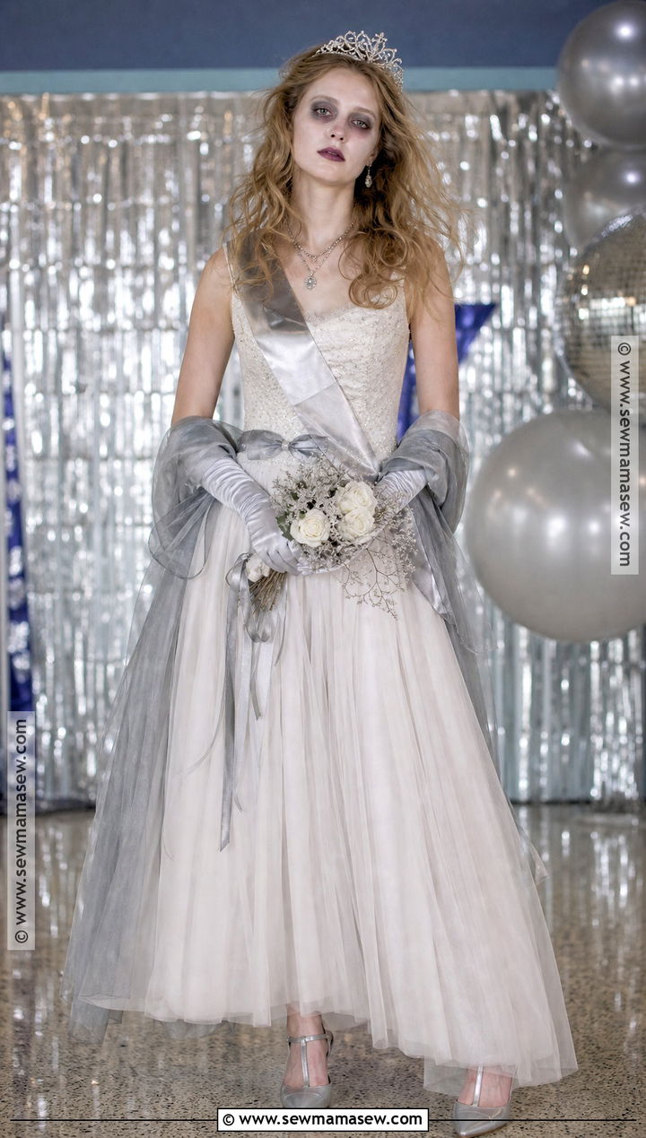 Ghost Prom Queen Costume With White Dress - 30 white dress halloween costume ideas