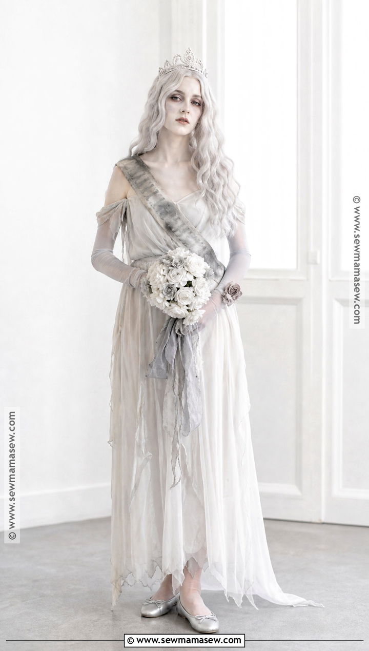 Ghost Prom Queen Costume With White Gown - 35 prom queen halloween costume ideas