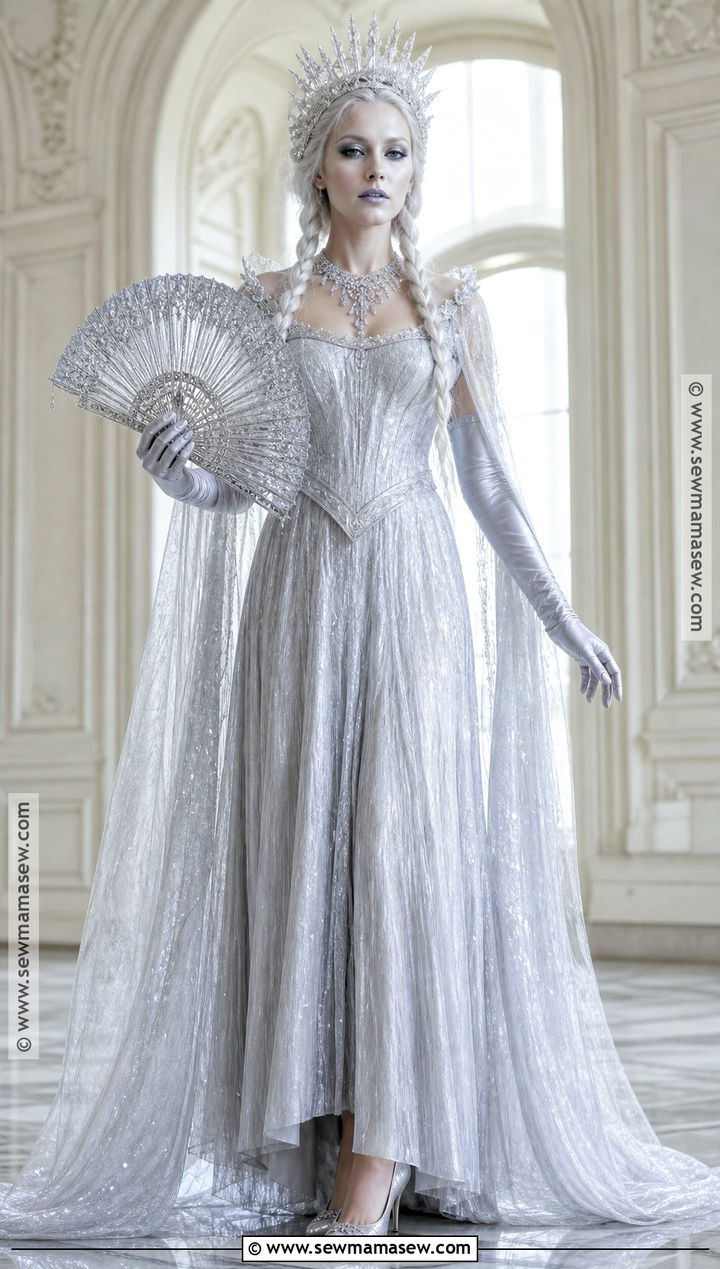 Ghost Queen Costume With Silver Crown - 30 Halloween Costumes Ghost
