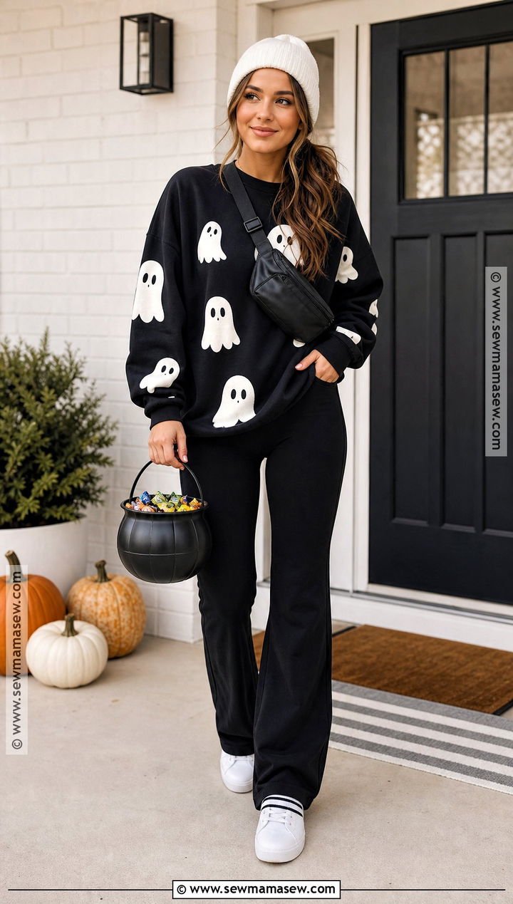 Ghost Sweatshirt Halloween Outfit - 50 halloween outfit ideas