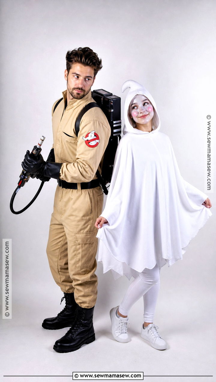 Ghostbuster And Friendly Ghost Costume - 30 costumes for 2