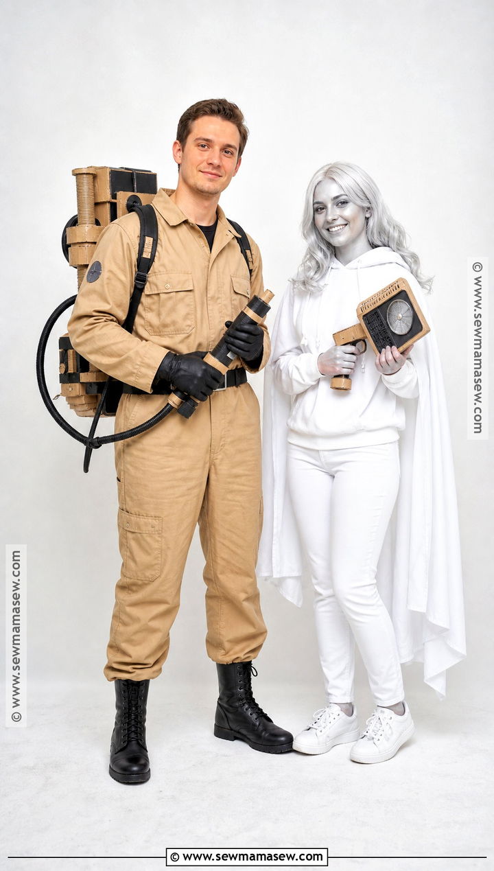 Ghostbuster And Friendly Ghost Couple Costume - 35 easy couples costume ideas