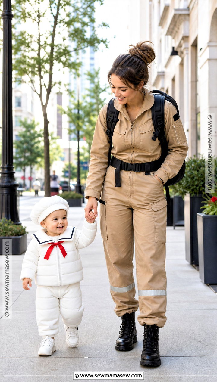 Ghostbuster And Marshmallow Costume - 30 Mom And Toddler Halloween Costumes
