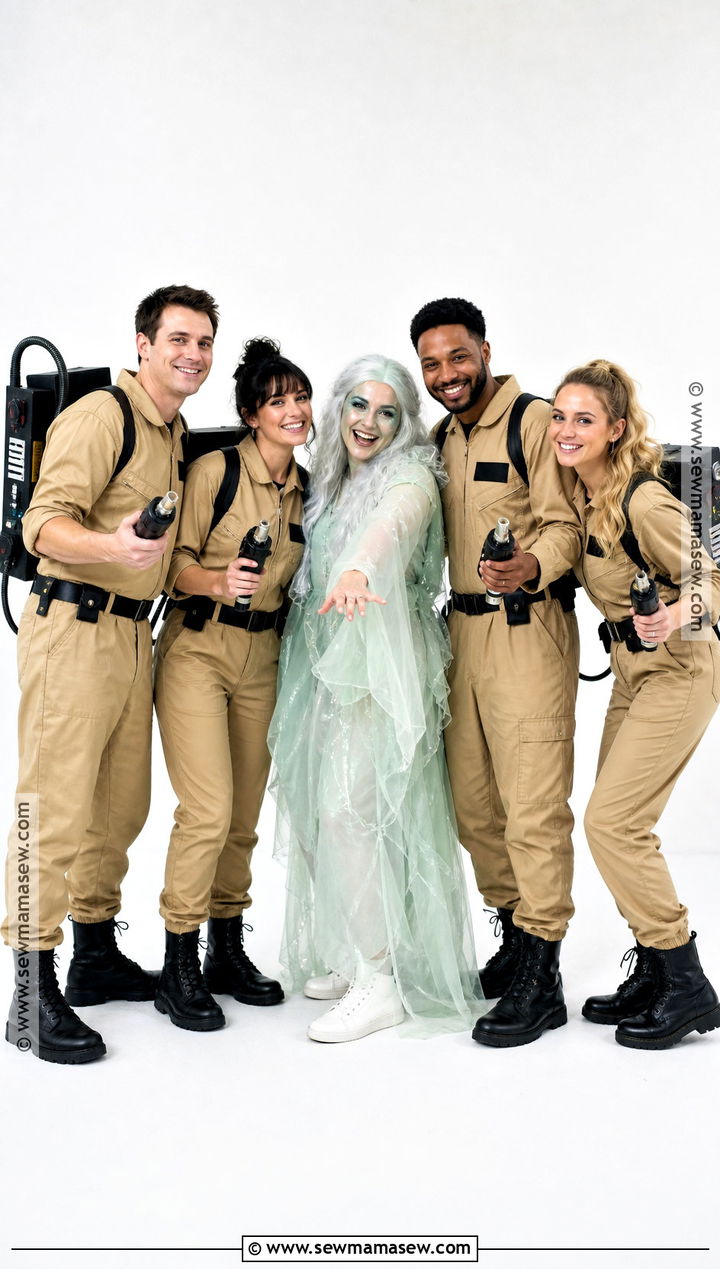 Ghostbusters And Friendly Ghost Costume - 35 halloween costumes 5 people