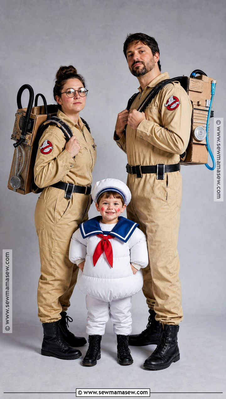 Ghostbusters Family Costume - 30 cute family halloween costumes for 3