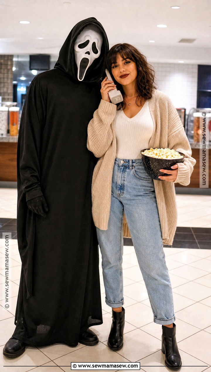 Ghostface And 1990s Movie Fan Couple Costume - 30 90S Costume Ideas for Couples