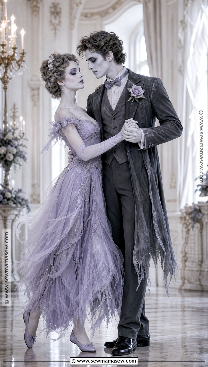 Ghostly Ballroom Dancers Costume - 30 scary couple costumes