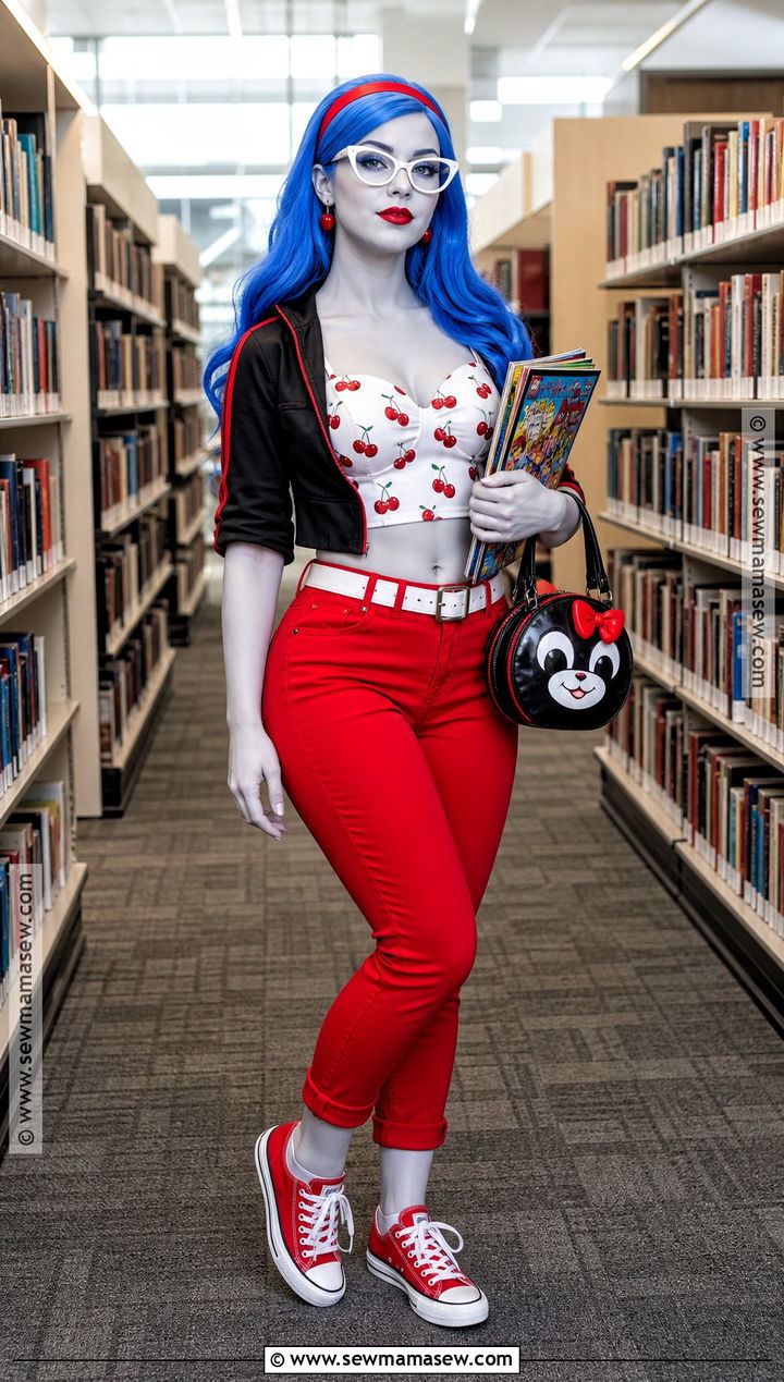 Ghoulia Yelps Cosplay With Cherry Print Top - 45 monster high cosplay ideas