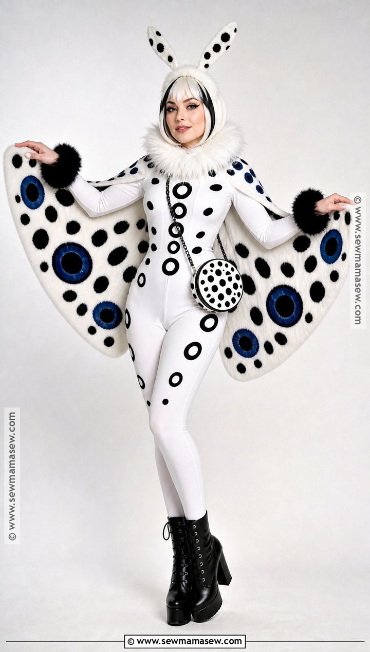 Giant Leopard Moth Cosplay With Spotted Wings - 30 Moth Cosplay Ideas