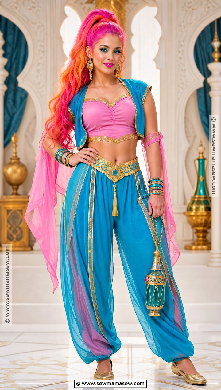 Gigi Grant Cosplay With Blue Harem Pants - 45 monster high cosplay ideas