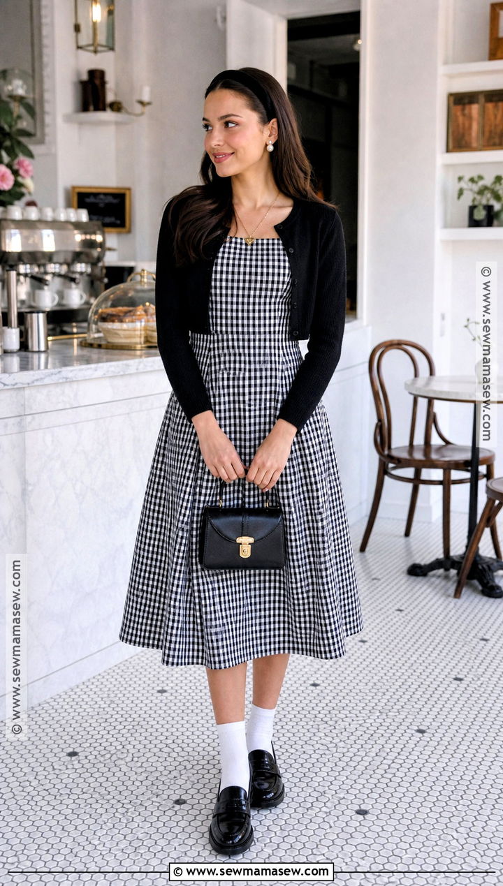 Gingham Dress And Loafers Costume - 30 Madison Beer Halloween Costume Ideas
