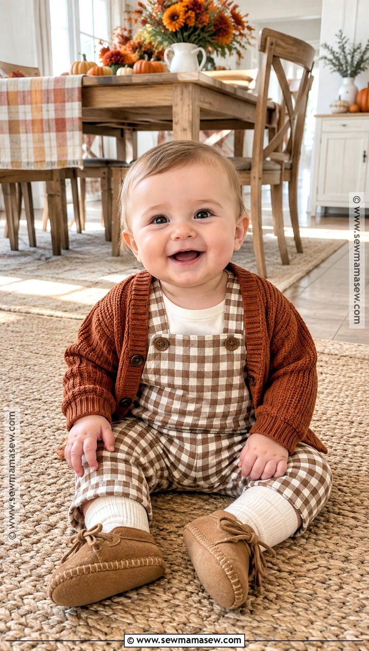 Gingham My First Thanksgiving Onesie Outfit - 15 my first thanksgiving onesie ideas