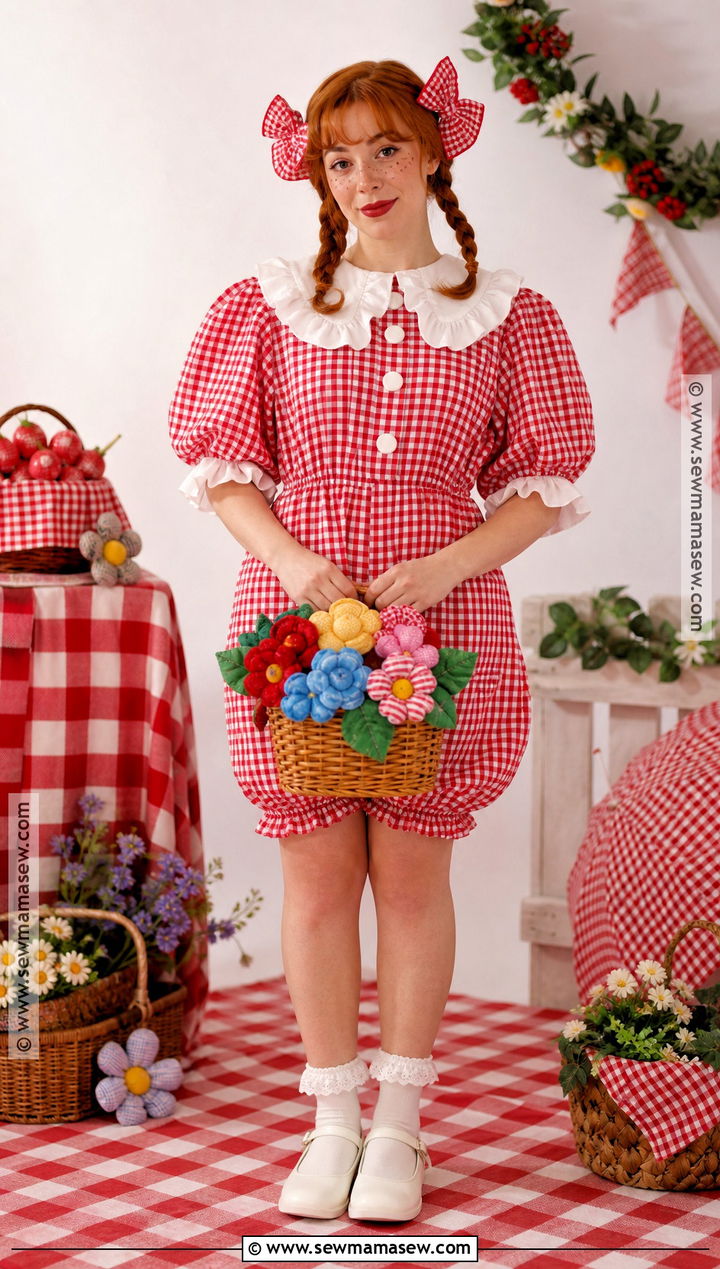 Gingham Picnic Clown Costume - 30 Cute Clown Costume Ideas for Women