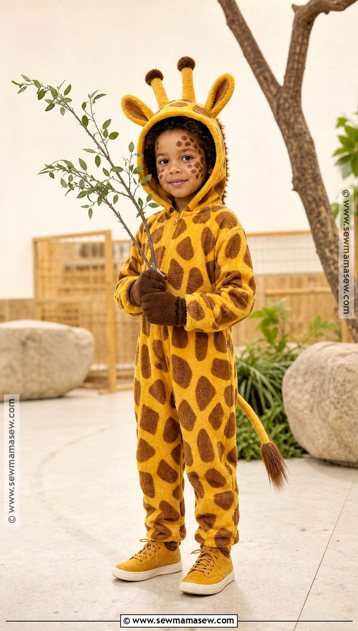 Giraffe Costume With Spotted Jumpsuit - 35 animal costumes for kids