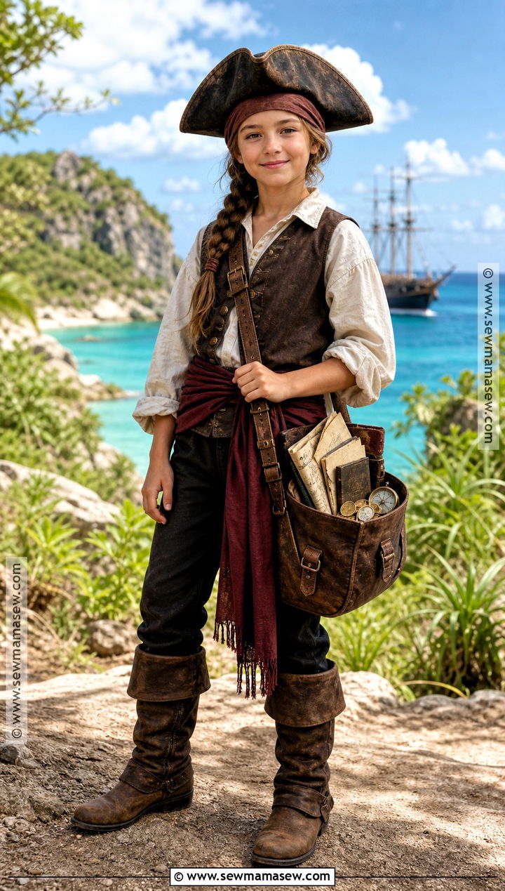 Girl Treasure Hunter Pirate Costume - 30 Girls Pirate Costume Ideas