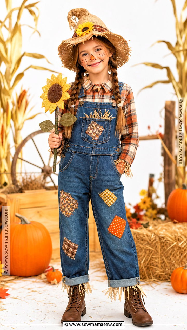 Girls Friendly Scarecrow Costume - 30 girls costumes