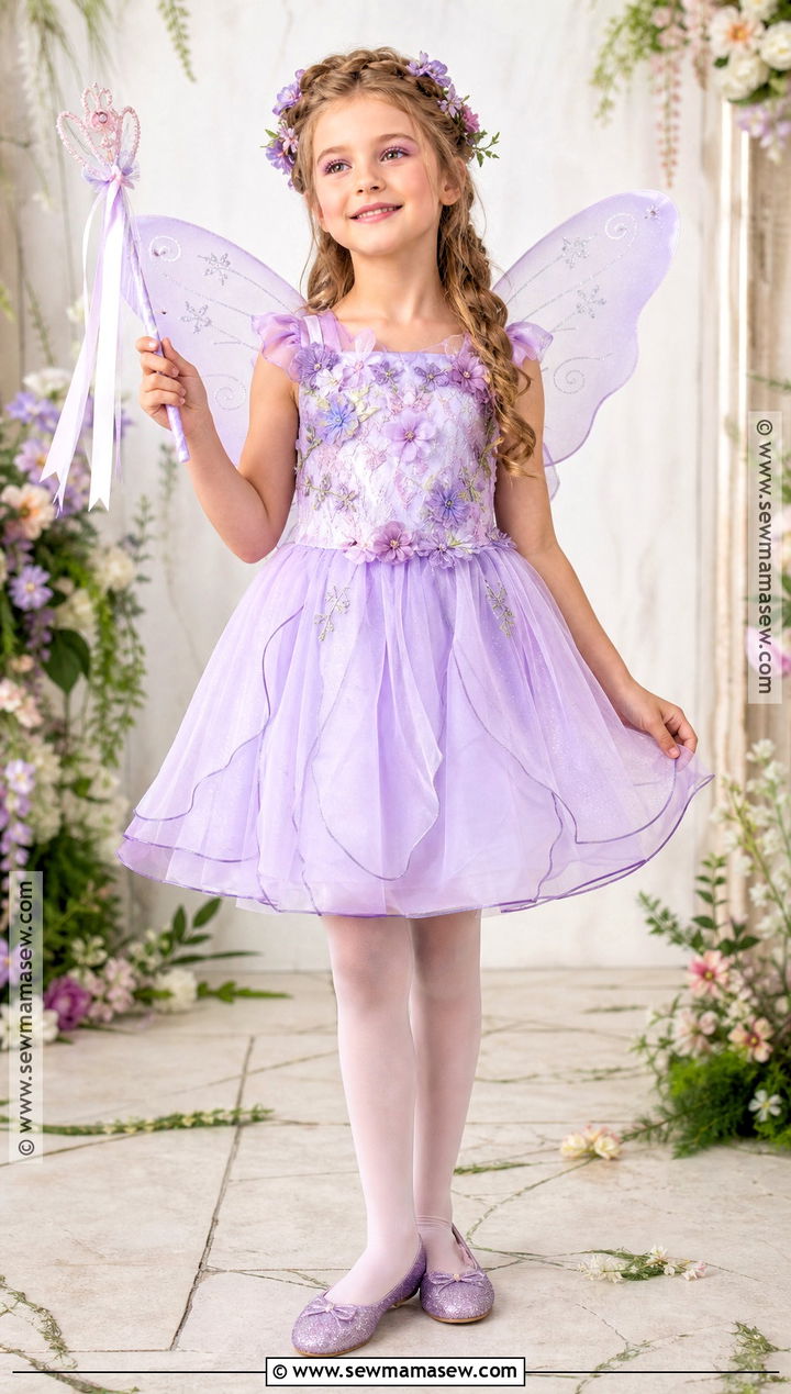 Girls Sparkling Fairy Princess Costume - 30 girls costumes