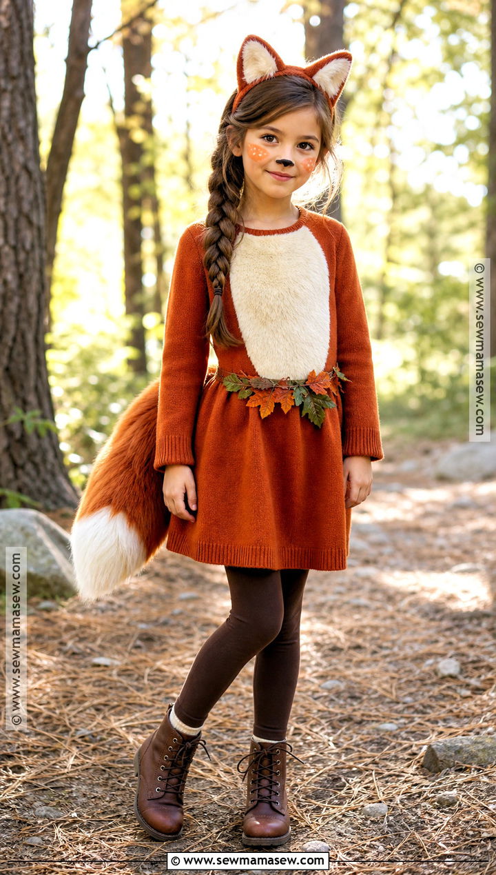 Girls Woodland Fox Costume - 30 girls costumes