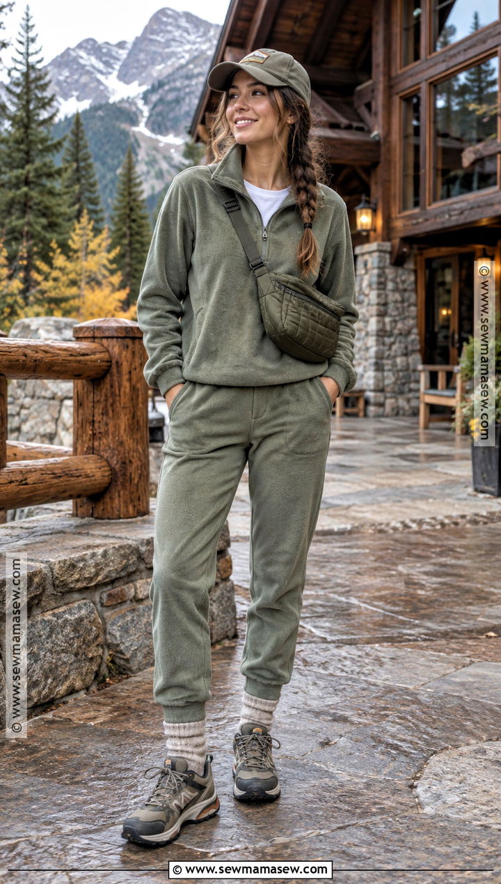 Glacier National Park Matching Fleece Set Outfit - 15 Glacier National Park Outfit Fall Ideas