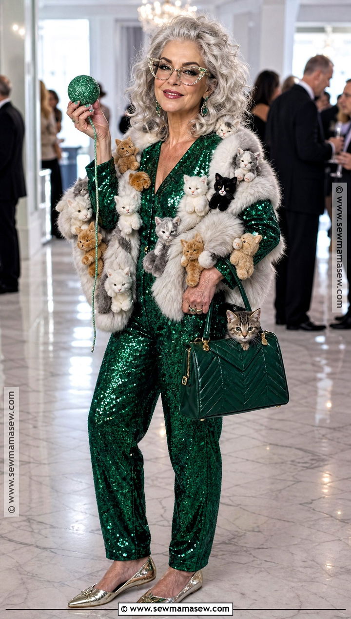 Glam Crazy Cat Lady Costume - 35 crazy cat lady costume ideas