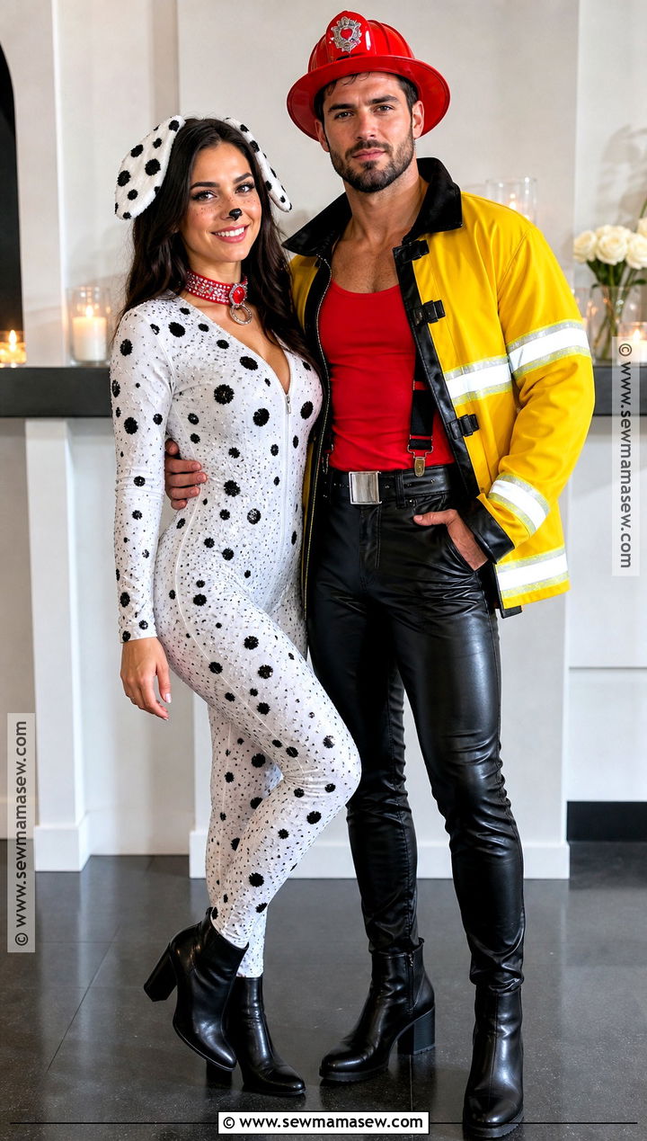 Glam Dalmatian And Firefighter Costume - 35 dalmatian and firefighter costume ideas