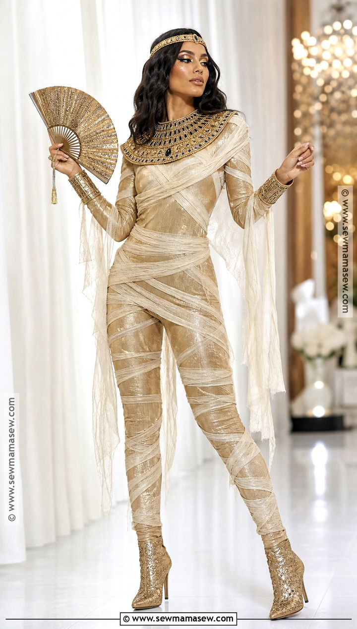 Glam Gold Mummy Costume - 30 Egypt Costume Ideas for Women