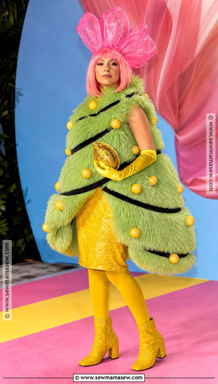 Glam Lorax Tree Costume With Sequin Dress - 30 Lorax Tree Costume Ideas
