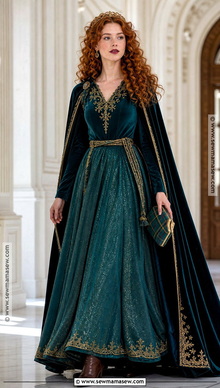 Glam Merida Costume With Shimmering Gown - 30 Merida Halloween Costume Ideas