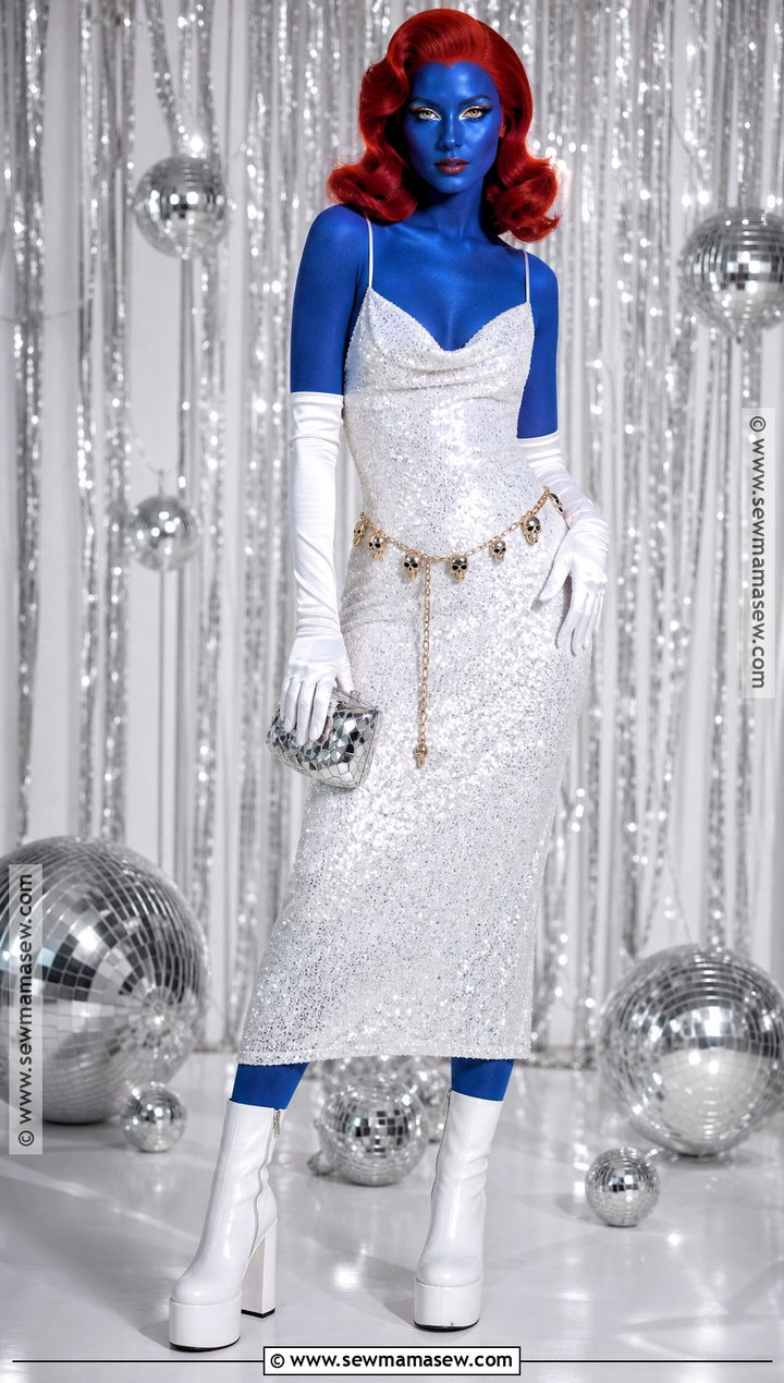 Glam Mystique Costume With Sequin Dress - 35 mystique costume ideas