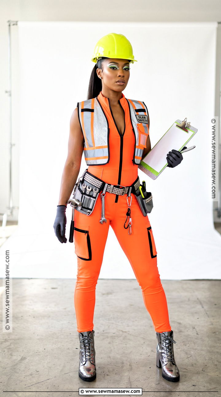 Glam Neon Construction Worker Costume - 35 neon construction worker costume ideas