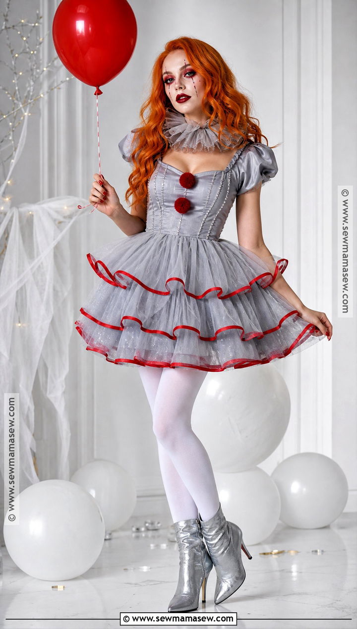 Glam Pennywise Halloween Costume With Tulle Skirt - 35 it halloween costumes