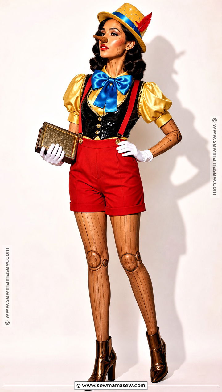 Glam Pinocchio Costume With Sequins - 30 pinocchio costume ideas