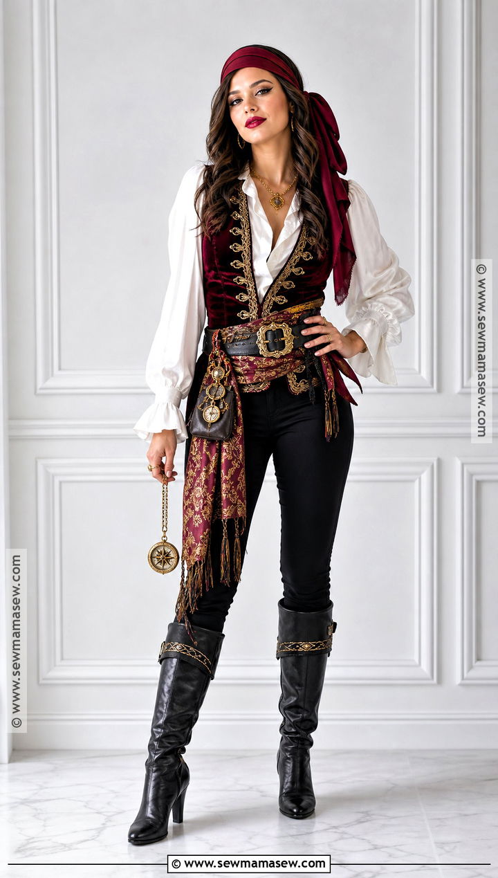 Glam Pirate Costume - 35 easy pirate costume ideas