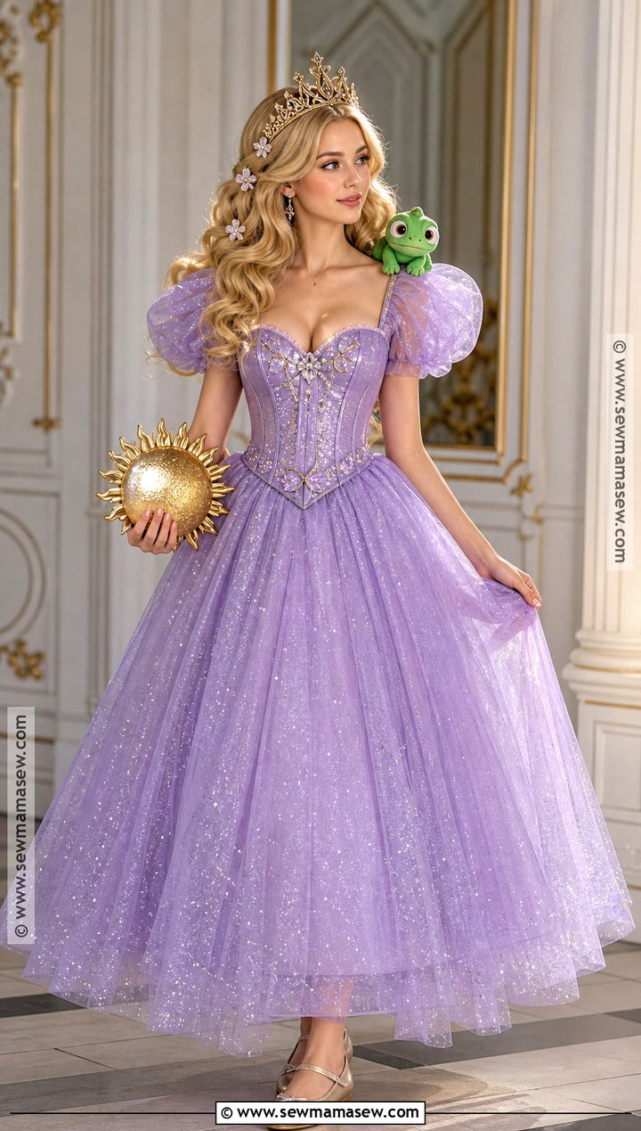 Glam Rapunzel Costume With Sparkly Gown - 40 repunzle costume idea