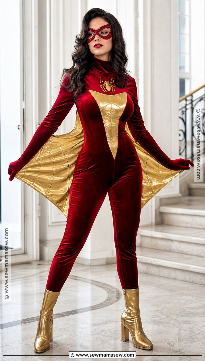 Glam Red And Gold Spider Woman Cosplay - 30 spiderwoman cosplay ideas