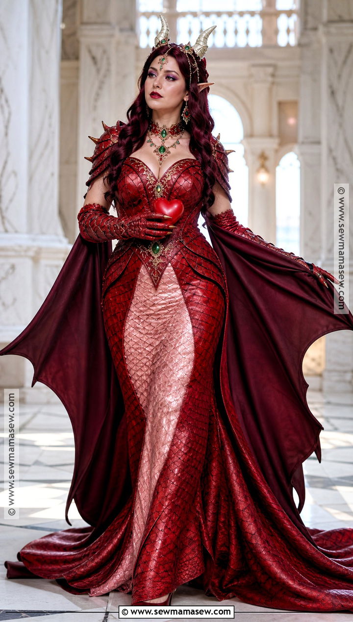 Glam Shrek Dragon Costume With Red Gown - 35 shrek dragon costume ideas