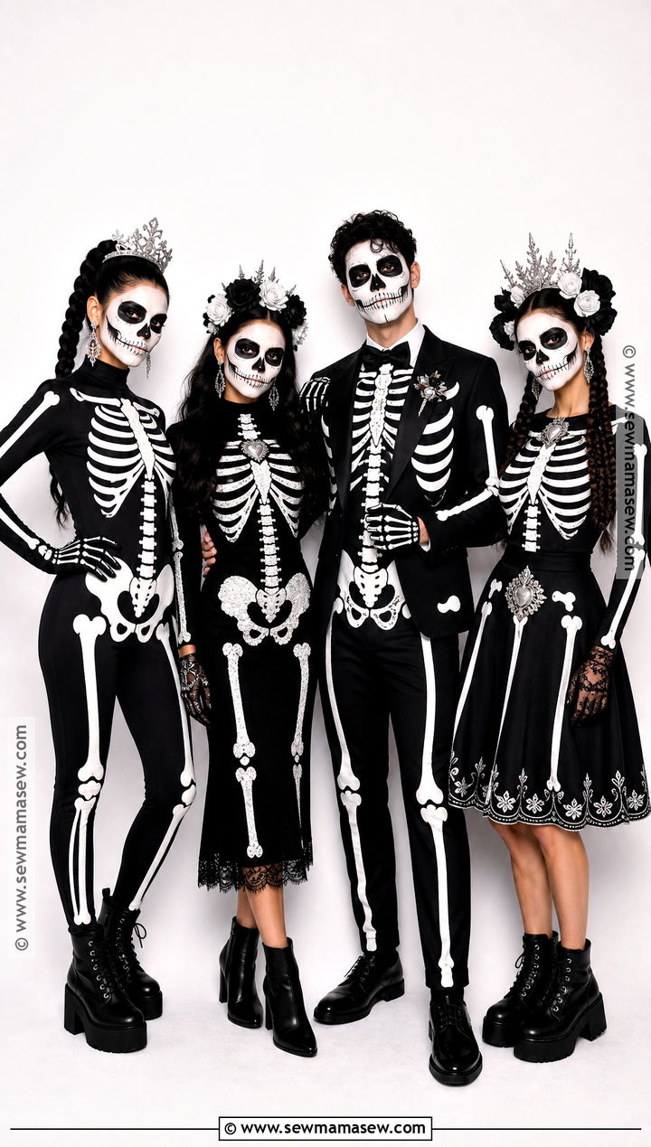 Glam Skeleton Group Costume - 35 4 group halloween costumes