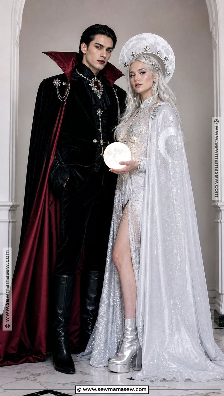Glam Vampire And Full Moon Couples Costume - 40 unique couples halloween costume ideas