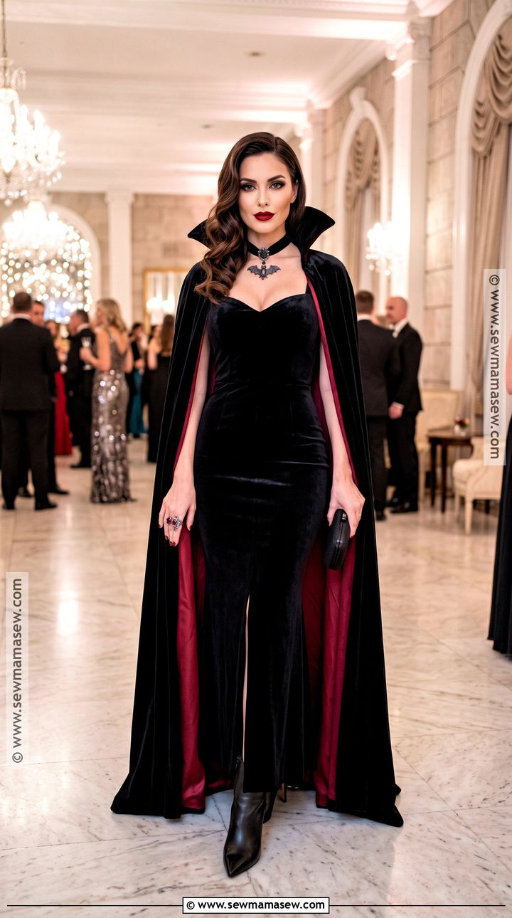 Glam Vampire Costume - 30 woman in black costume ideas