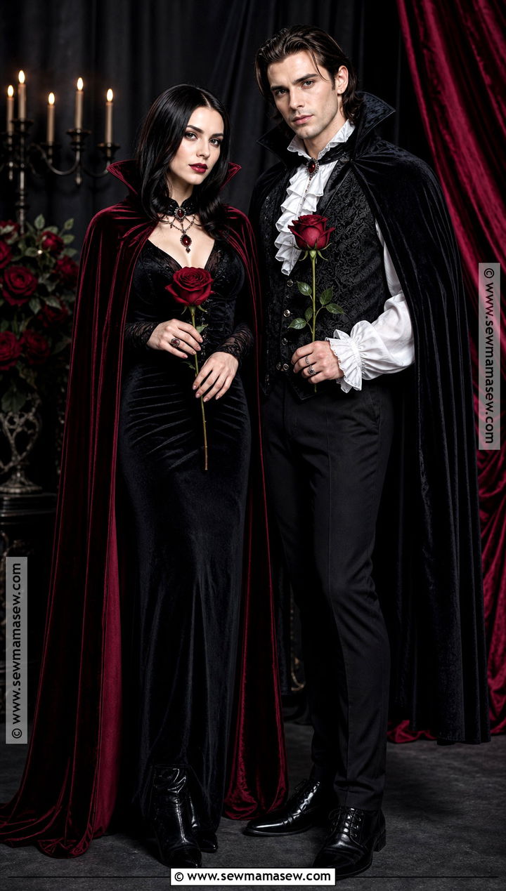 Glam Vampire Couple Costume - 35 cute couple costumes for halloween