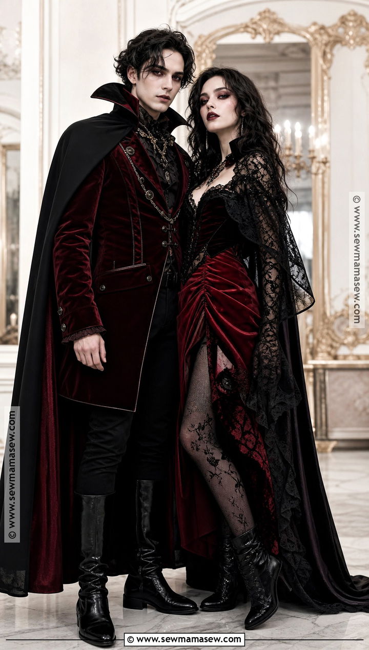 Glam Vampire Couple Matching Costume - 30 Matching Costume Ideas